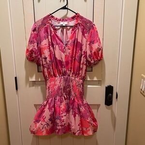 Entro Pink and Red Floral Dress